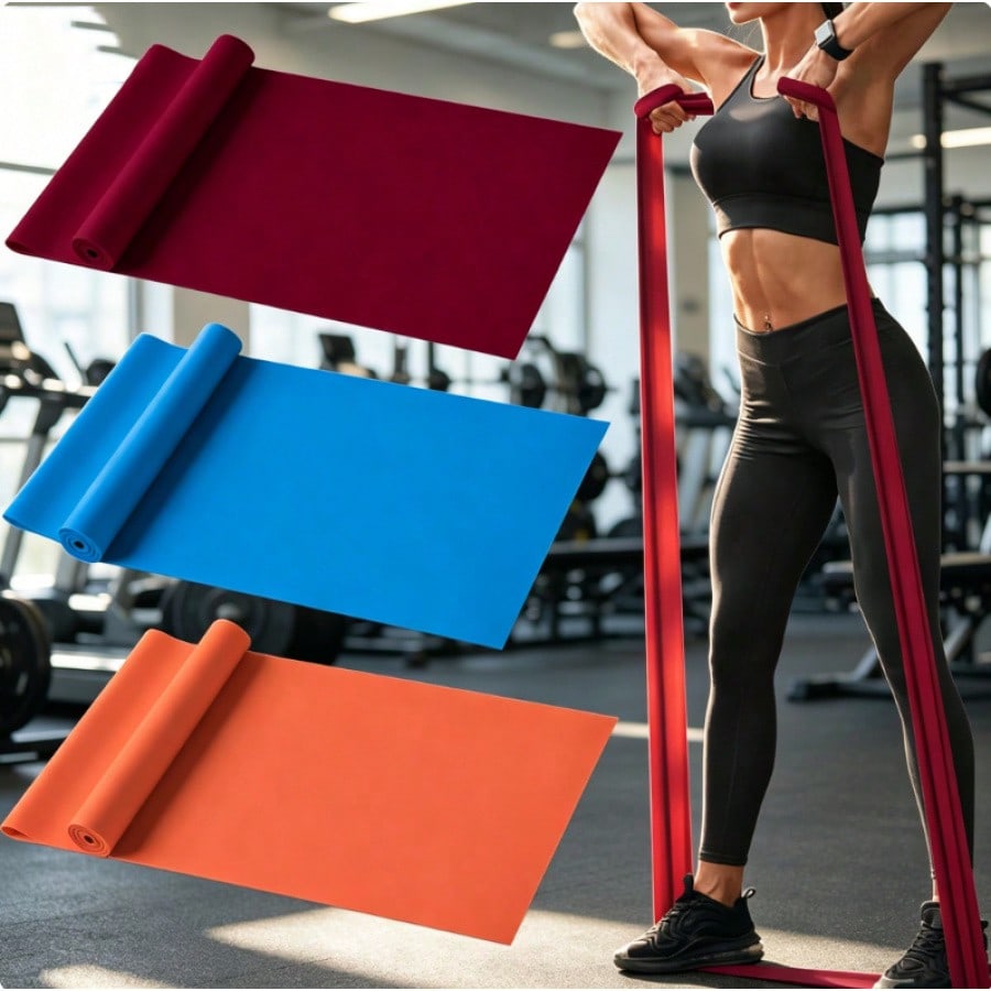 Pilates Yoga Or - AZURELIFE Resistance Bands, Professional Non-Latex And