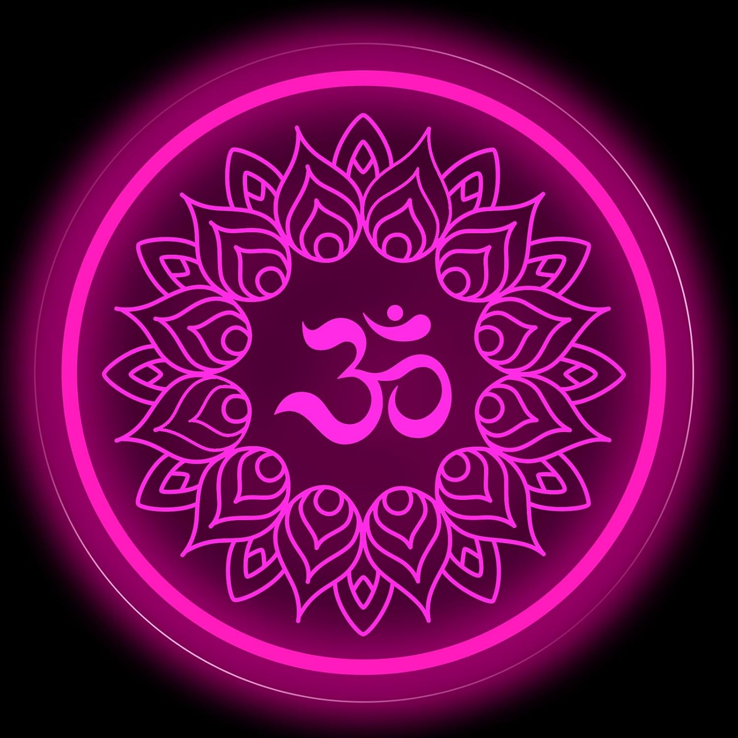 Pilates Yoga Gifts - Om Mandala Neon Sign USB Powered