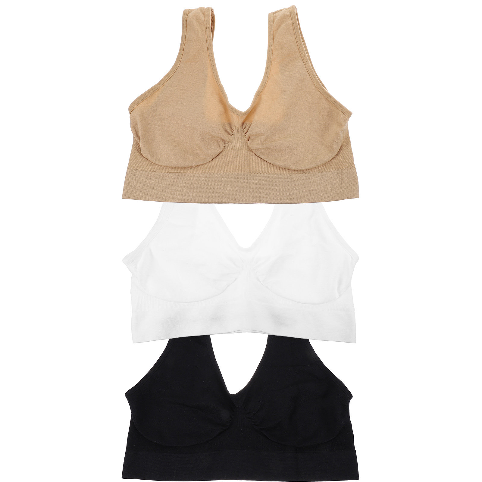 Pilates Yoga Gifts - 3Pcs Women Sports Bras Breathable Nylon