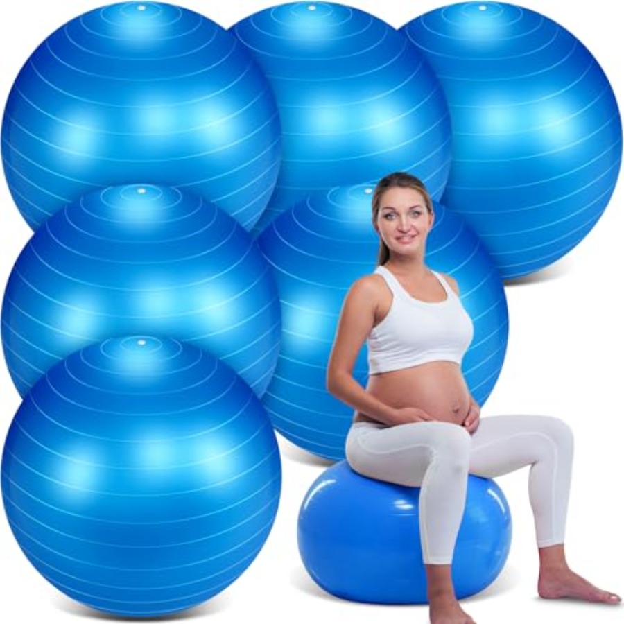 Pilates Yoga Pregnancy - 6 Pack Exercise Ball Bulk Inflatable