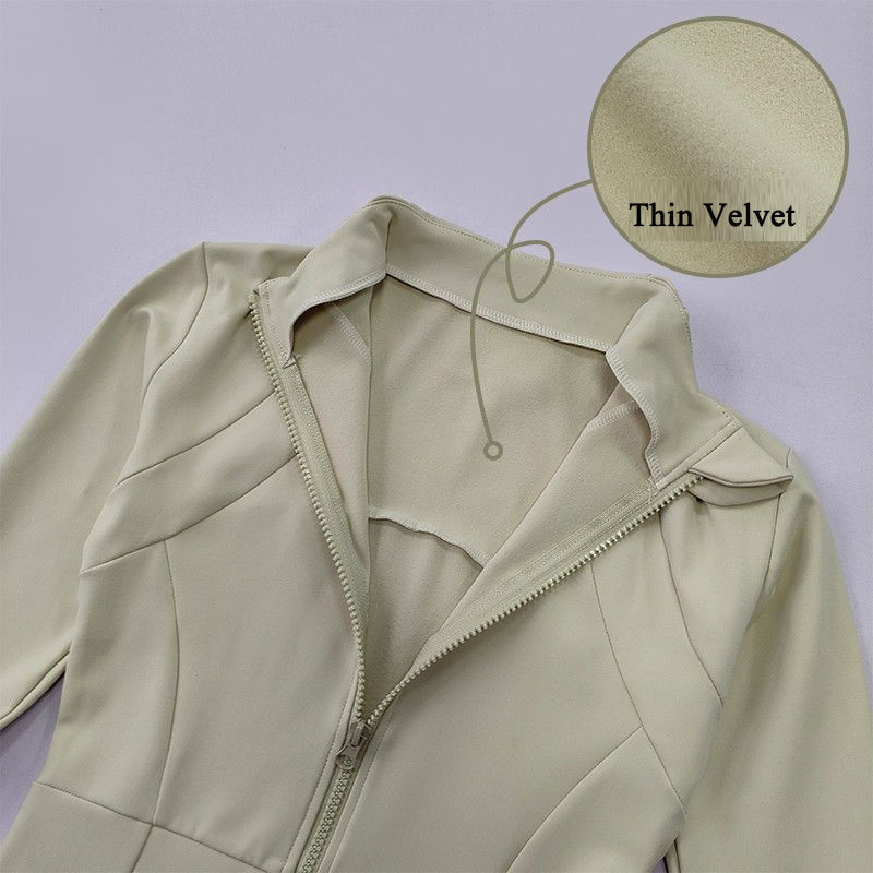Pilates Yoga Fit - Women's Long-Sleeved Sports Fleece Jacket, Slimming