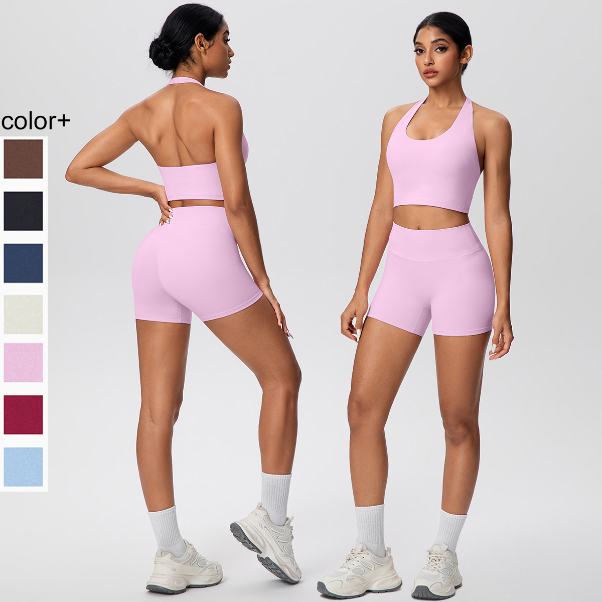 Pilates Yoga Fit - 2picese Women Yoga Suit Solid Color