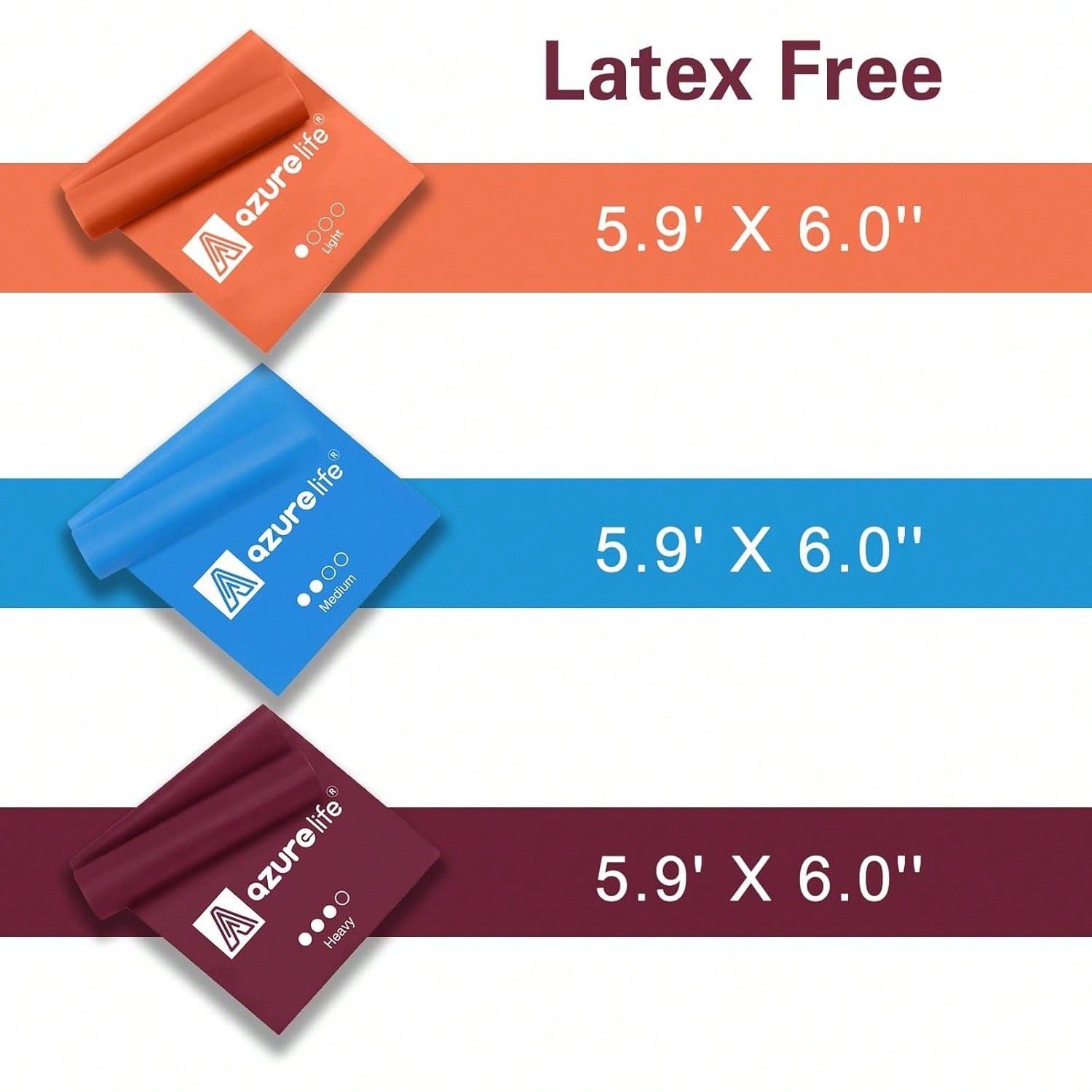 AZURELIFE Resistance Bands, Pr - огляд і ціна Pilates Yoga Or