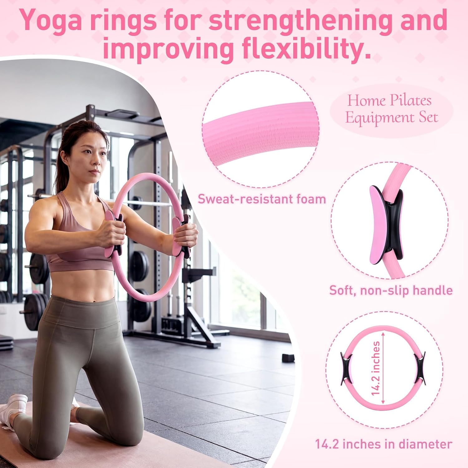 11 Pcs Pink Yoga Accessories S - огляд і ціна Pilates Yoga Gifts