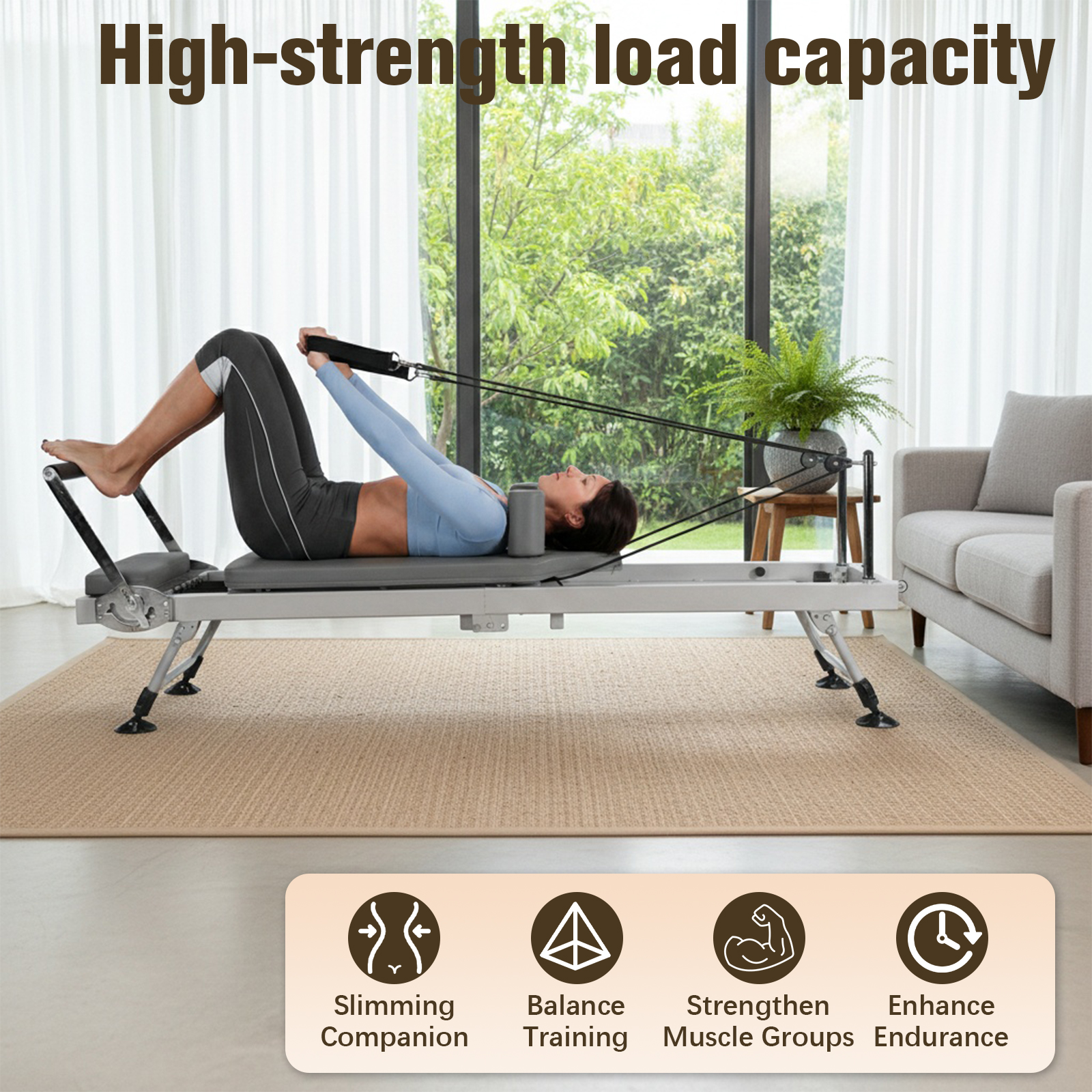 78 In Smooth Glide Carriage Re - огляд і ціна Pilates Reformer Spring