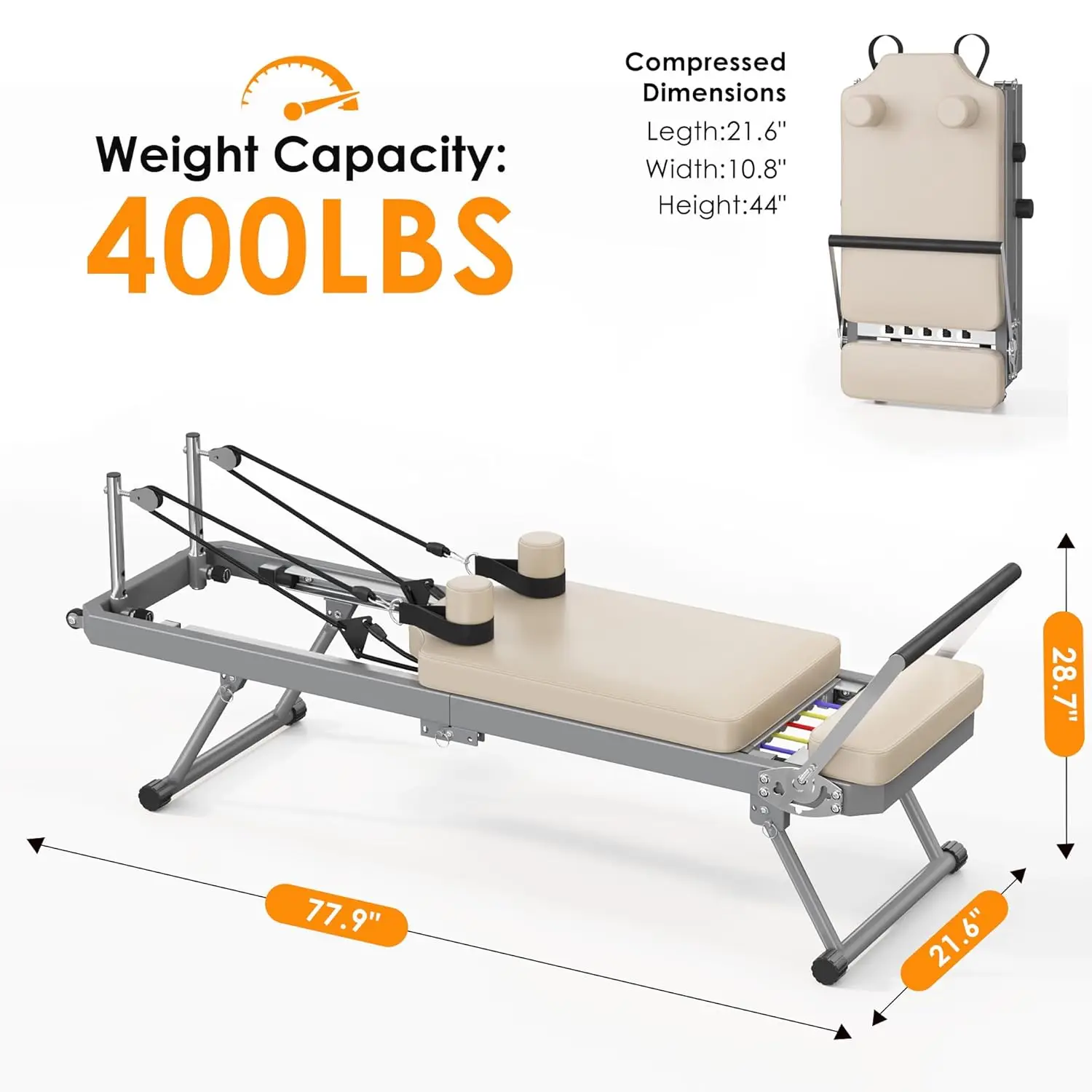Pilates Reformer Machine for H - огляд і ціна Pilates Reformer Spring