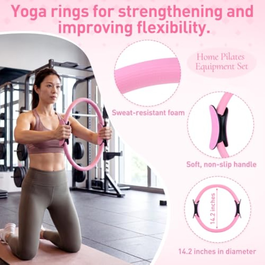 11 Pcs Pink Yoga Accessories S - огляд і ціна Pilates Yoga Gifts