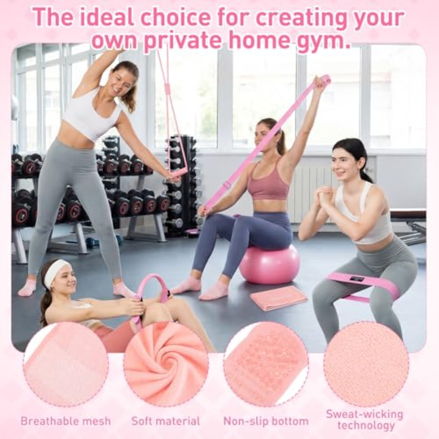 11 Pcs Pink Yoga Accessories S - огляд і ціна Pilates Yoga Gifts