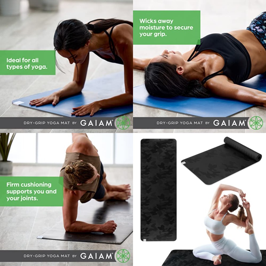 Dry-Grip Yoga Mat - 5mm Thick  - огляд і ціна Pilates Yoga Or
