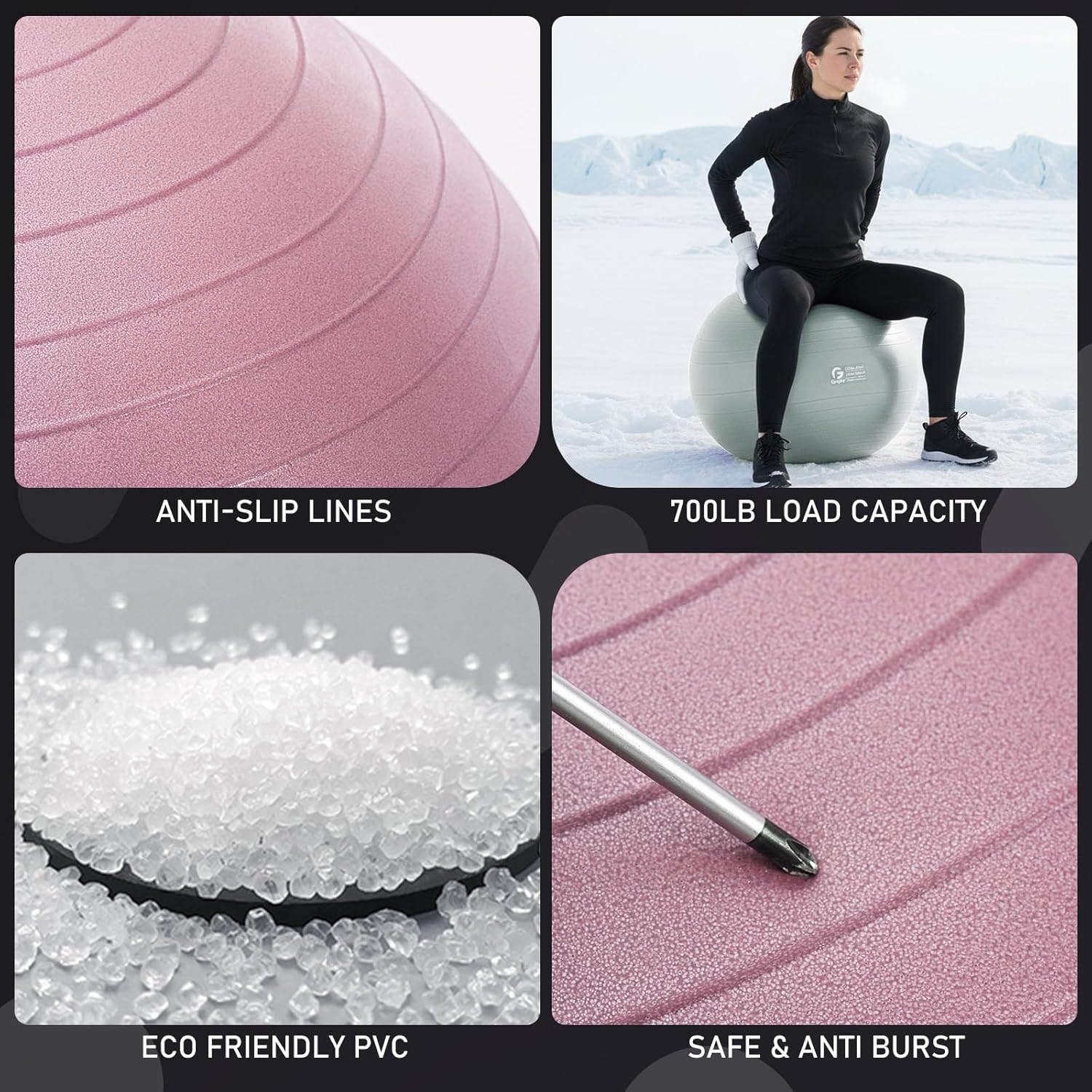 Yoga & Pilates Ball, 4 Sizes 1 - огляд і ціна Pilates Yoga Pregnancy