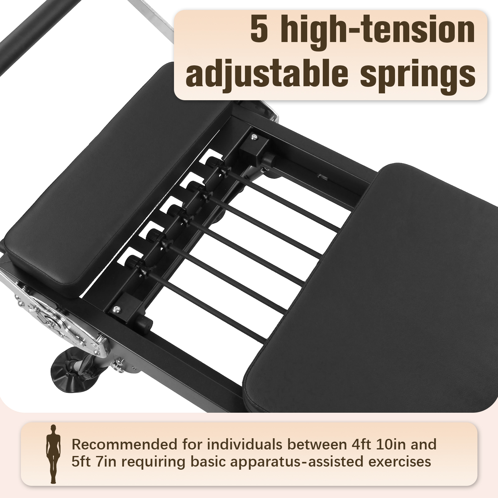 78 In Foldable Pilates Machine - огляд і ціна Pilates Reformer Spring